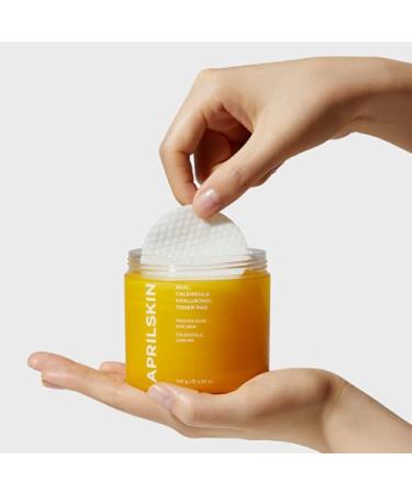 APRILSKIN Calendula PHA Hyaluronic Toner Pads - Exfoliating & Hydrating | Vegan, Cruelty-Free | Ideal for Dry, Sensitive, Acne-Prone Skin | 60 Pads - Buy Online on GoSupps.com
