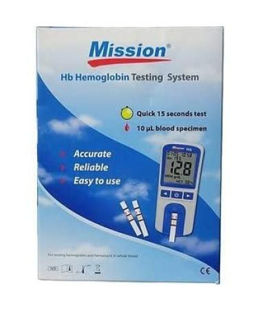Mission HB-blood glucosemeter with 10 strips