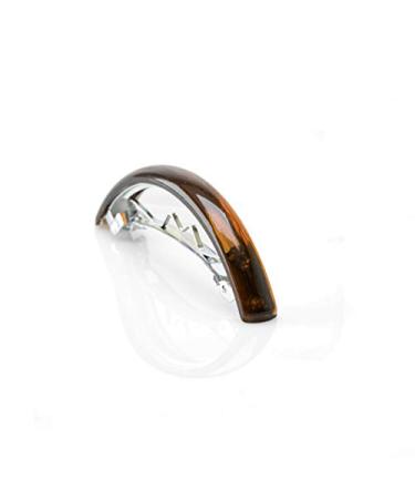 1pc patent clip braid holder 6.3X8X1.5 in havana - Made in Germany - WeLoveBeads