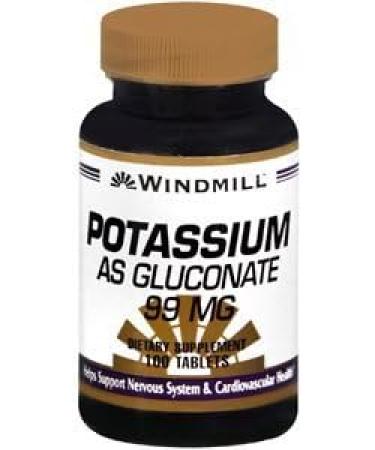 Windmill Potassium Gluconate Tablets - 100 Count - Buy Online on GoSupps.com