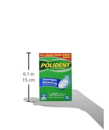 Polident Overnight Whitening Denture Cleanser Tablets - 84 Count - Buy Online on GoSupps.com