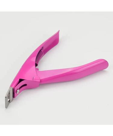 Professional Nail Tip Cutter Cutters for False Fake Gel Nail Tip Cutters (PINK)