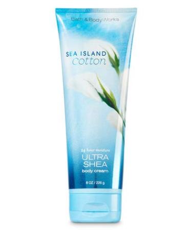Bath & Body Works Signature Collection SEA ISLAND COTTON Triple Moisture Body Cream 8 oz / 226 g