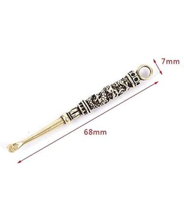 KouRy Retro Brass Dragon Ear Spoon - Portable Ear Cleaning Tool & Ear Wax Remover | Ideal Gift Keychain - Buy Online on GoSupps.com