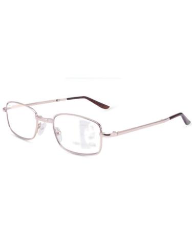 Dibako foldable reading glasses bifocal varifocals foldable design for men Compacte Photochrome sunglasses blue light filter with pocket case (color: metallic size: +1.00)