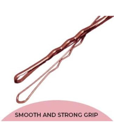 Enselling Hair Grips Pack of 50-5.5cm - Crimped Blonde Bobby Pins for Women Girls and Hairdressing Salons -Perfect for Thick Thin & Curly Hair Styling (Brown) - Buy Online on GoSupps.com