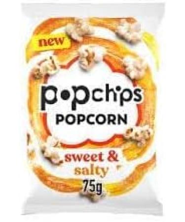 Popchips Popcorn Snack Sweet & Salty Flavour 75g Bags (8 Bags x 75g) 75 g (Pack of 1) - Buy Online on GoSupps.com