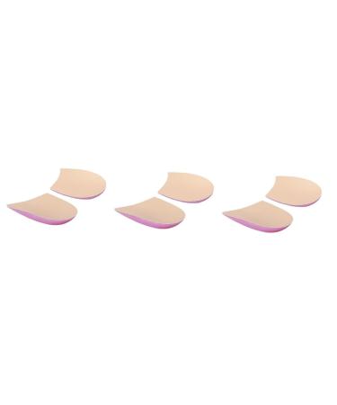 FOMIYES 3 Pairs Height Insole Shock Absorption Insoles Insolesgel Half Insoles Shoe Lifts Height Increasing Insoles Height Increase Insole Pu Insoles Pink Heel Men and Women Orthopedic
