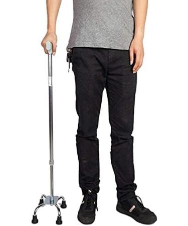 Canes Premium Stability Four Legged Aluminum Cane Crutches Adjustable Telescopic Non Slip Walking Stick for Elderly Disabled Women Outdoor Travel Walking Crutches Innovate - Buy Online on GoSupps.com