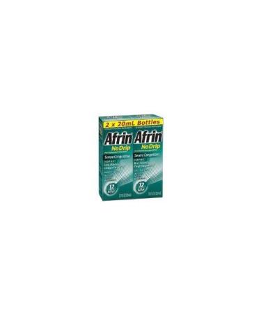 PACK OF 6 - Afrin No Drip Maximum Strength Plus Menthol Severe Congestion Pump Mist 0.5 fl. oz. Box