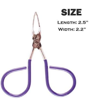 Professional Mini Tweezers with Scissor Handle | Precision Eyebrow Tweezers for Men/Women | Portable Beauty Tools for Facial Hair, Ingrown Hair, Blackhead | 58CC Purple | Made in Mexico - Buy Online on GoSupps.com