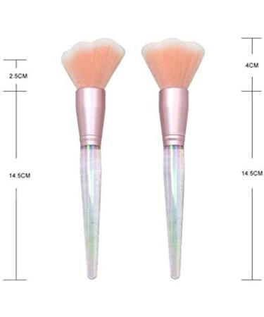 Guvkeug Cute Makeup Brushes Transparent Handle Powder Foundation Brush Cosmetic Blush Brushes for Girl Gift 5 - Buy Online on GoSupps.com