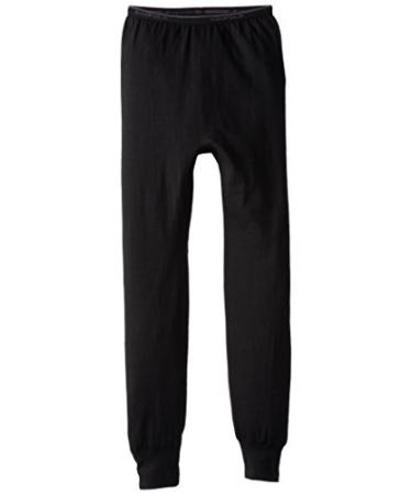 Duofold Boys Light Weight Double Layer Thermal Pant Large Black