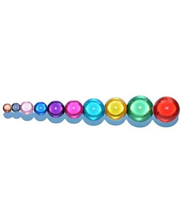 pangaeawalker Wholesale 150pcs 3D Illusion Miracle Beads Round 12mm (Assorted) Brilliant