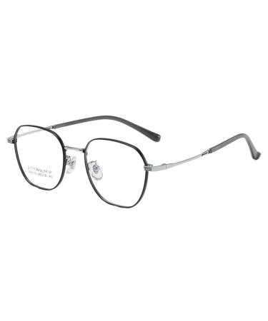 Blue Light Blocking Reading Glasses Metal Trendy Computer Readers Eyeglasses Anti UV Flat Light Mirror for Women/Men 2.00 C3