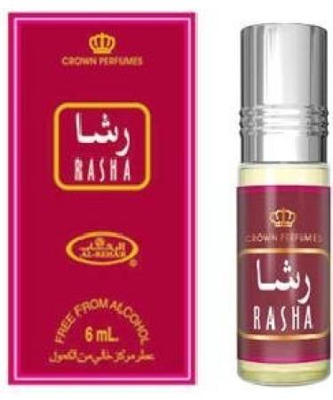 Al-Rehab Rasha Concentrated Perfume Rollerball for Women 0.2 Ounce 0.2 Fl Oz (Pack of 1)