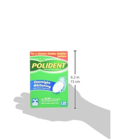 Polident Overnight Whitening Denture Cleanser - Pack of 2 - 120 Tablets - Buy Online on GoSupps.com