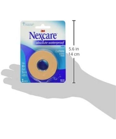 Nexcare Waterproof First Aid Tape | 1-Inch x 5-Yard Roll, Stays on During Sports, Seals Out Water, Dirt & Germs - Buy Online on GoSupps.com