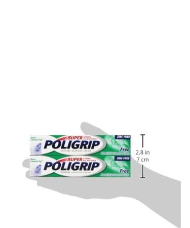 Super Poligrip Additive & Zinc Free Denture Adhesive Cream - Secure Hold for Dentures and Partials - Buy Online on GoSupps.com