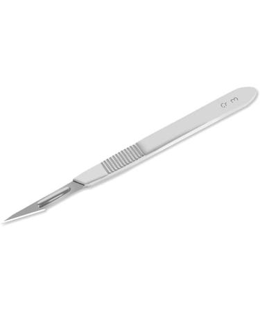 ABMRO Scalpel Blades #11 with #3 Handle Sterile Single Blade Razor for Dermaplaning Dissection Podiatry and Grooming - Buy Online on GoSupps.com