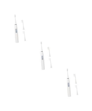 NOLITOY 3 Sets Electric Toothbrush Pp Soft Fur Blush Child