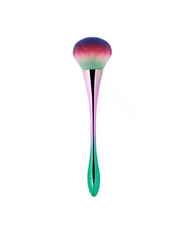 dijiusidy Makeup Brush Foundation Powder Blending Cosmetic Brushes Long Handle Plating Washable Reusable Soft Make Up Tool Colorful
