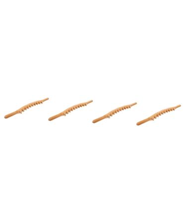 Solustre 4 piece of roller stick with 20 balls-massage device House supply full body massage device full body massager GUA-SHA massage tab Body therapy massager wooden tools