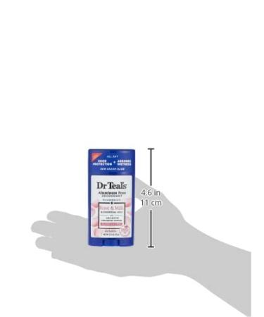 Dr. Teal's Rose & Milk Deodorant 2.65oz - Aluminum-Free - Buy Online on GoSupps.com