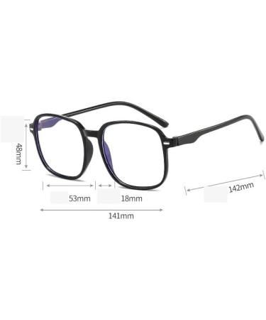 Shop Fuqinqingoz Oversized Anti-Blue Light Reading Glasses - Clear View Presbyopia Eyewear (+100 Transparent) - Buy Online on GoSupps.com