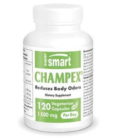 Supersmart - Champex 1 500 mg Per Day - Detox & Bad Breath - Agaricus Bisporus Extract Powerful Detoxifier & Internal Deodorizer | Non-GMO & Gluten Free - 120 Vegetarian Capsules