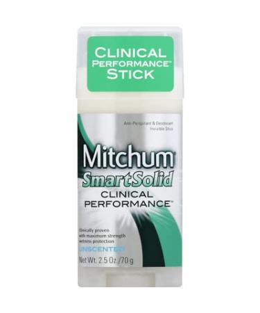 Mitchum Smart Solid Clinical Performance Unscented 2.5-Ounce (Pack of 4)