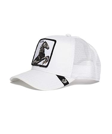 Goorin Bros. Trucker Hat Men - Mesh Baseball SnapBack Cap - The Farm One Size White (Stallion)
