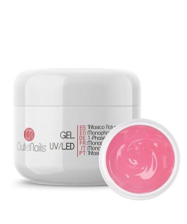 Gel 1 Phase Pink LED/UV for Nails 50ml | Gel 3 in 1 Outlet Nails