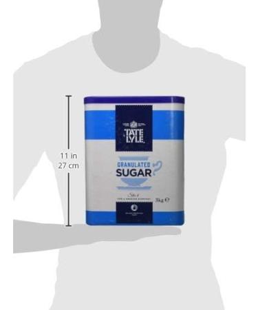 Tate and Lyle Sugars Granulated Pure Cane Sugar Drum with Handle 3 kg - Buy Online on GoSupps.com