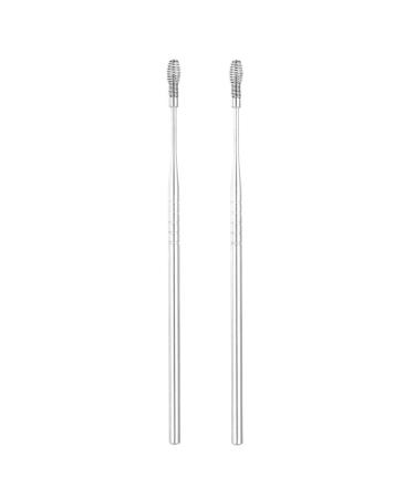 Madi Kay Designs 2PCS Stainless Steel Ear Pick Curette Earwax Remover Spiral Spring Earpick Ears Cleaner