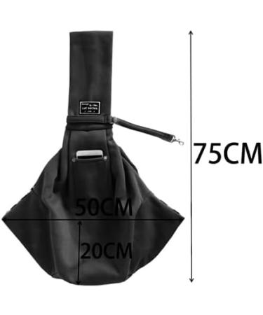 Dog Sling Pet Carrier Hand Free Dog Papoose Shoulder Carry Bag for Small Dog Puppy Animals Up to 6kg/13lbs Plaids Inside Wide Shoulder Strap Front Pocket Soft Pet Handbag for Outdoor Walking Shopping Black - Buy Online on GoSupps.com