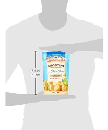 Panealba Crostini Non Fritti Gusto Mediterraneo 100g - Non-Fried Croutons with Olive Oil & Salt for Authentic Mediterranean Flavor - Buy Online on GoSupps.com