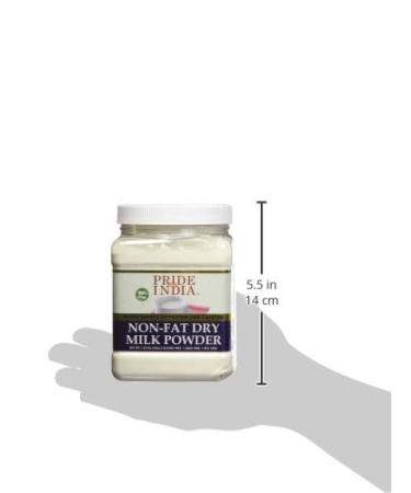 Pride Of India Nonfat Dry Milk Powder - Protein & Calcium Rich - 20oz Jar - Buy Online on GoSupps.com