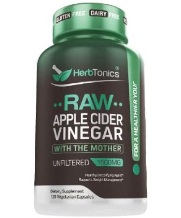 High Strength Raw Apple Cider Vinegar Weight Loss Supplement - 120 Capsules