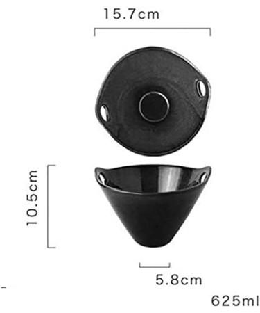 Northern Europe Creative binaural Bowl Retro Glaze Ceramic Noodle Bowl Salad Bowl Soup Bowl Noodle Bowl Noodle Bowl Tableware Kitchenware - Buy Online on GoSupps.com