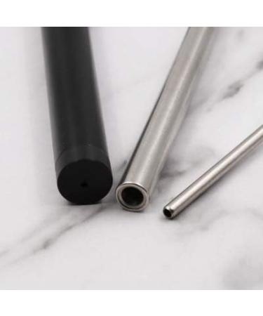 Collapsible Reusable Drinking Straw by Milgar - "Save the Turtles" Portable/Foldable Food Grade Stainless Steel Carabiner/Key Chain with Aluminum Case Adjustable Length Cleaning Brush - Black Color - Buy Online on GoSupps.com