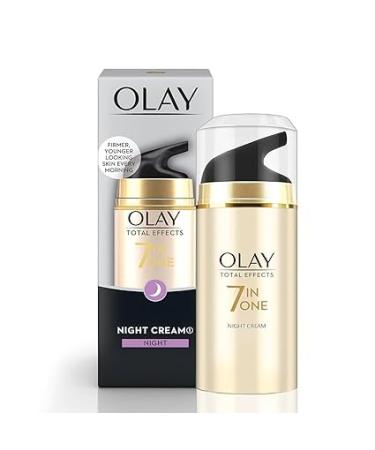 Olay Total Effects Night Cream 50g | Fights 7 Signs of Aging | Niacinamide & Green Tea | All Skin Types | Buy Internationally - Buy Online on GoSupps.com