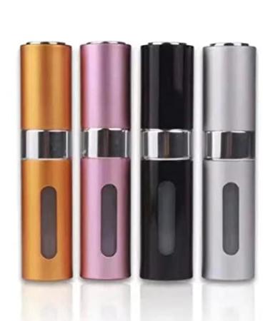Empty Twist Travel Size Refillable Parfum 8ml Cristal/Aluminum Set Of 4pcs (Black Gold Pink Silver) Black Silver Pink Gold 4inchx1inchx1inch - Buy Online on GoSupps.com