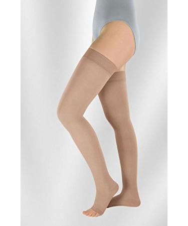 Compression stockings ag Juzo Soft 2002 extra short size II KKL.2 poppy open toe with decorative napped edge