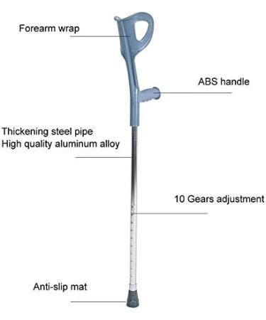 Cane Elbow Crutch Walking Stick Cane Aluminum Alloy Elbow Underarm Crutch Elbow Forearm Crutch for Women and Men(1#) (Size : 1#) () Innovate - Buy Online on GoSupps.com