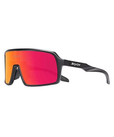 SCVCN Polarized Cycling Glasses Sport Sunglasses Men Women MTB Riding Glasses Mountain Bike Glasses Baseball Running Fishing A01
