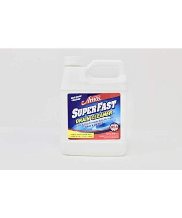 Professor Amos' Superfast Drain Cleaner Dissolve Hair, Grease, Food & Build Up Fast, 4-6 Applications Per Bottle - Buy Online on GoSupps.com