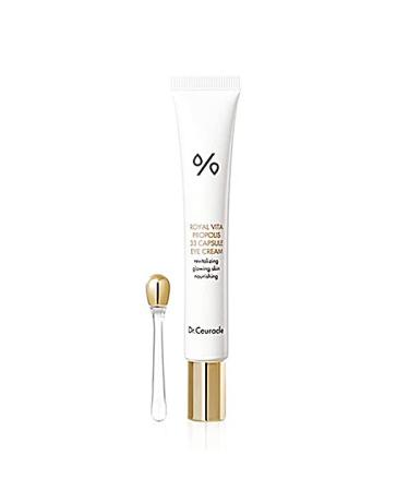 Dr.Ceuracle Royal Vita Propolis 33 Capsule Eye Cream with Golden Massager An eye cream formulated with propolis extract and vitamin-collagen capsules to increase luminosity of tired eye area  Glowing Skin  Brightening  A...