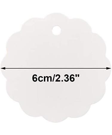100PCS Scalloped Paper Gift Tags with Jute Twines - Perfect for Birthday Party, Weddings, Arts & Crafts (White) - Buy Online on GoSupps.com