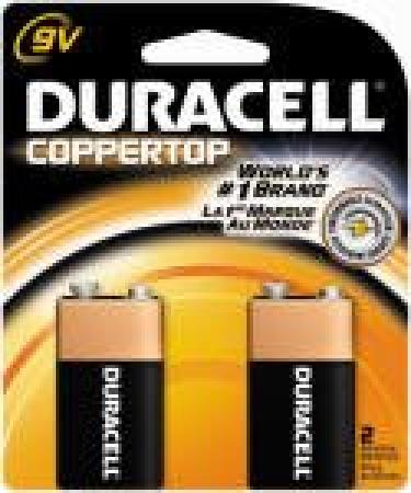 BATTERY ALKALINE 9V 2PK